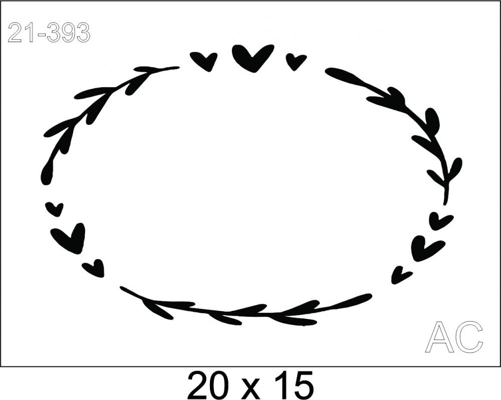 Stencil Moldura oval  21-393