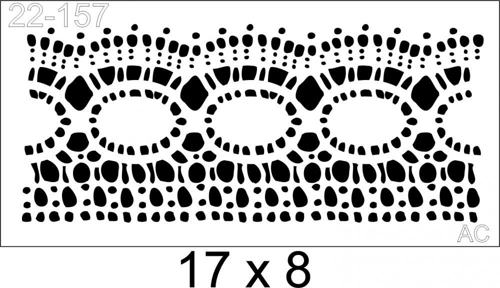 Stencil Barrado Rendado  22-157