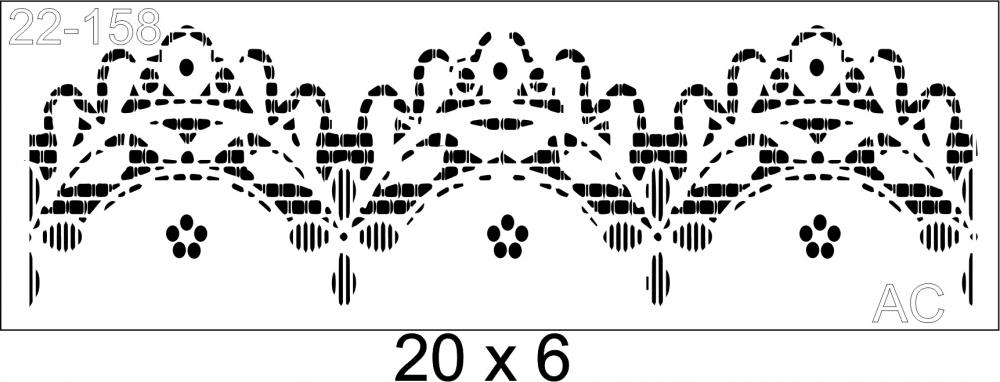 Stencil Barrado Rendado  22-158