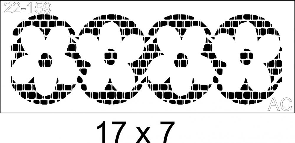 Stencil Barrado Rendado  22-159