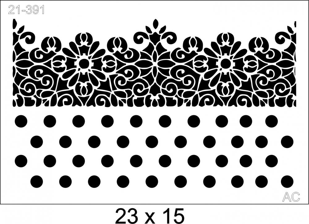 Stencil Barrado com poá Cod -21-391