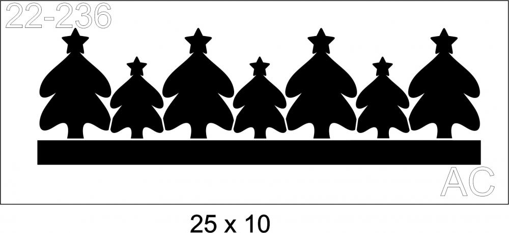 Stencil Barrinha Árvores de Natal  22-236