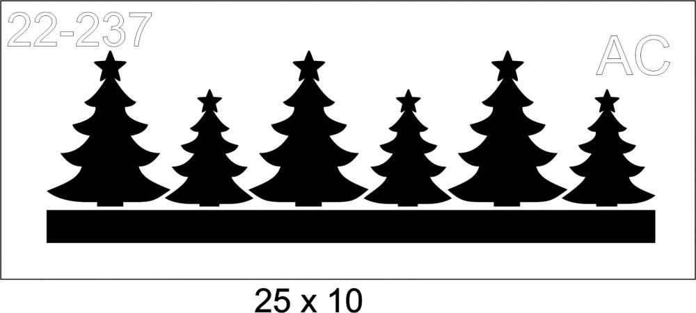 Stencil Barrinha Árvores de Natal  22-237