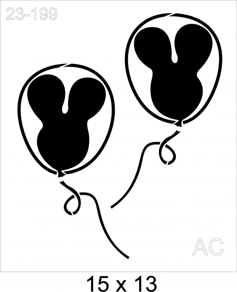 Stencil Balão Minie 23-199