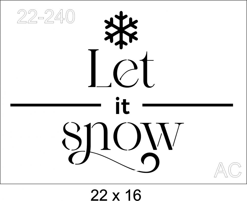 Stencil Let it Snow 22-240