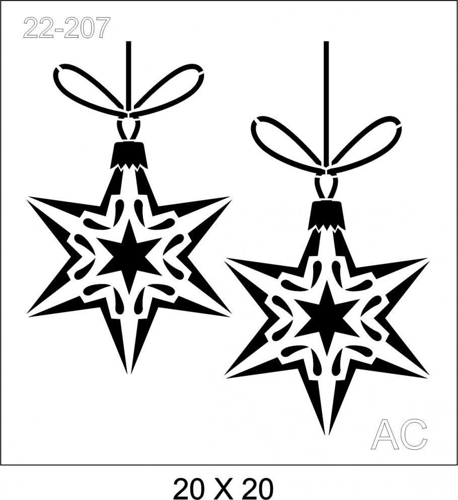 Stencil Estrela  de Natal 22-207