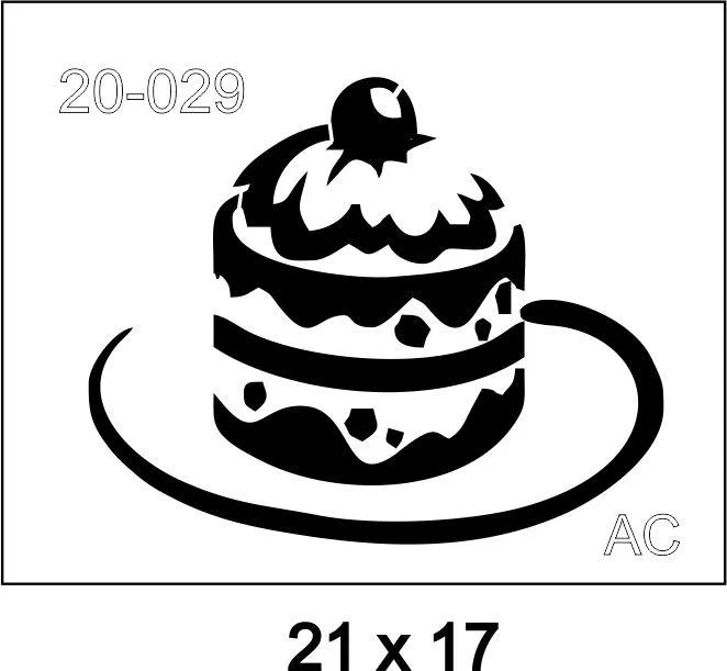 Stencil  Bolinho 20-029