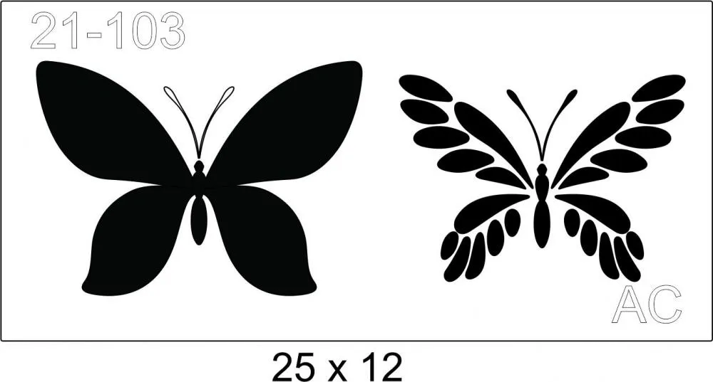 Stencil   Borboleta 21-103