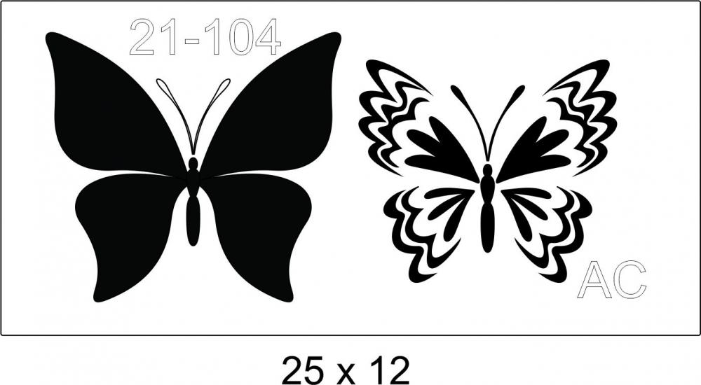 Stencil   Borboleta 21-104