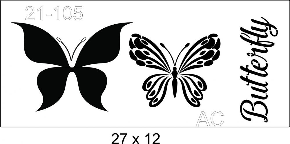 Stencil   Borboleta 21-105