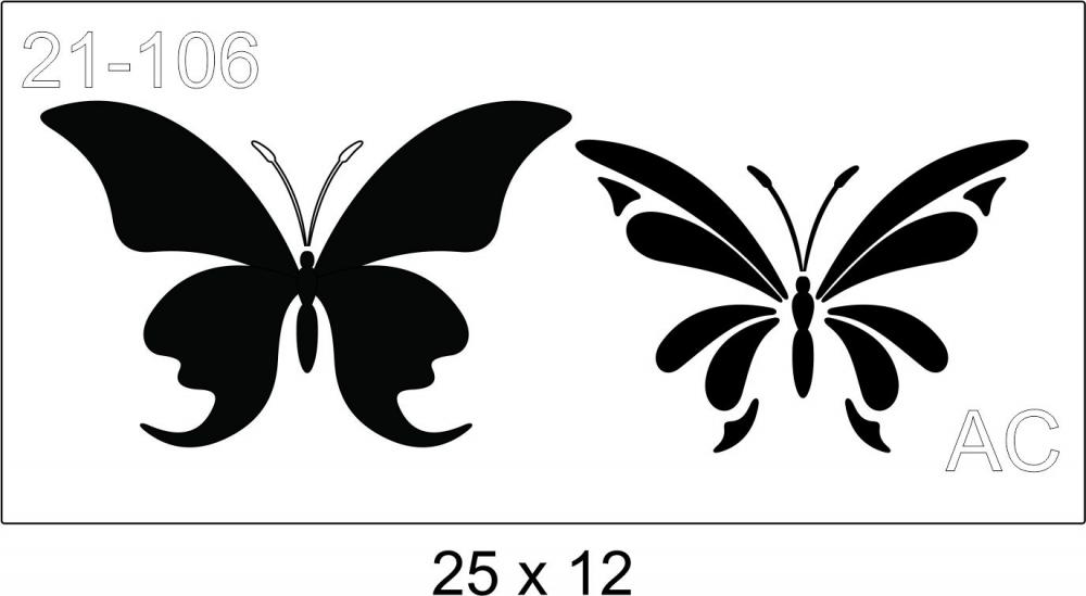 Stencil   Borboleta 21-106