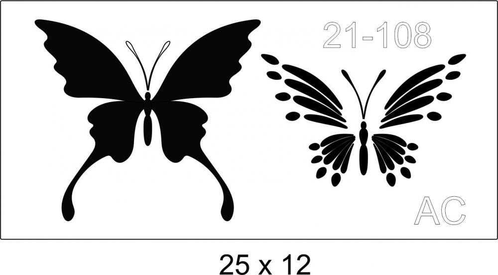 Stencil   Borboleta 21-108