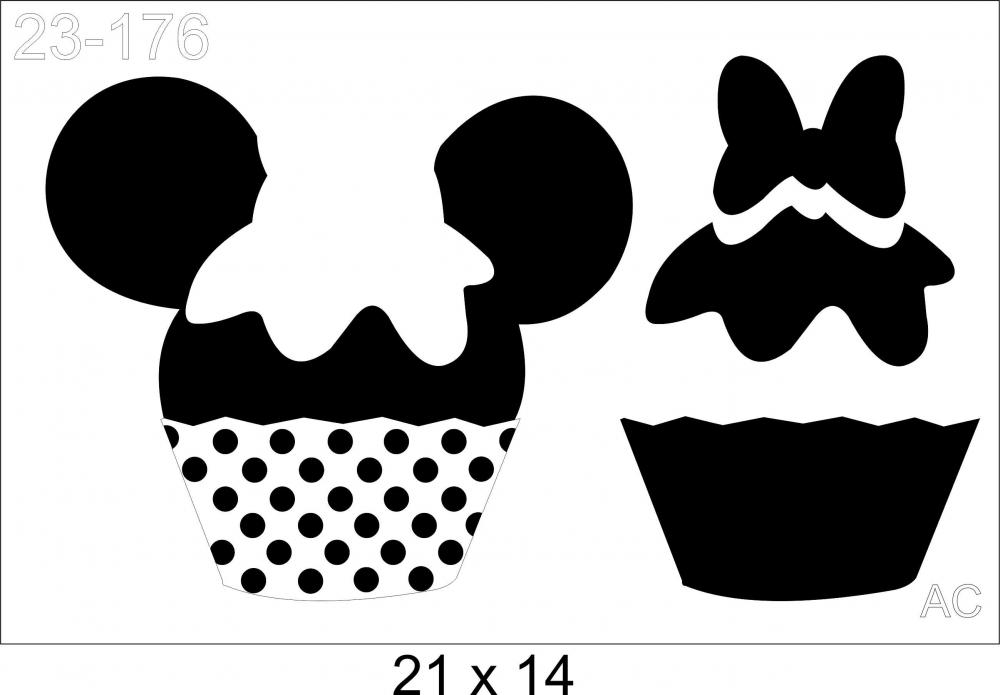 Stencil Minie Cup Cake  23-176