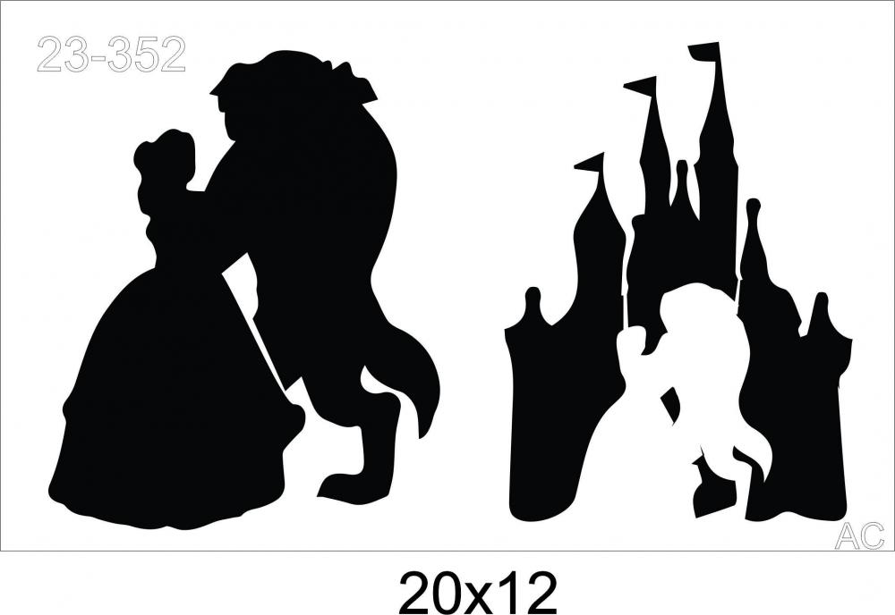 Stencil A Bela e a Fera 23-352
