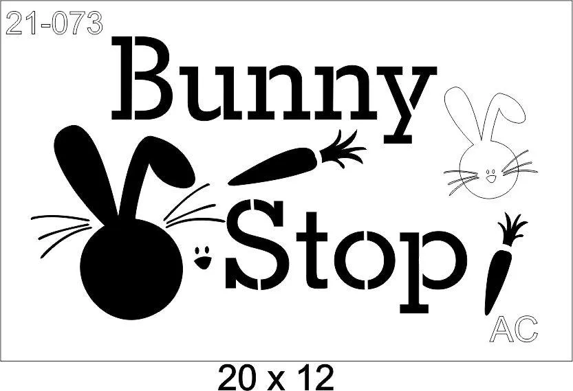 Stencil  Bunny Stop Cod  21-073