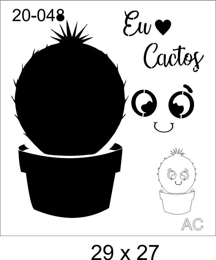 Stencil cacto 20-048