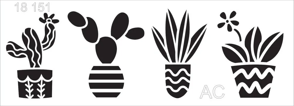 Stencil CACTOS E SUCULENTAS  18-151