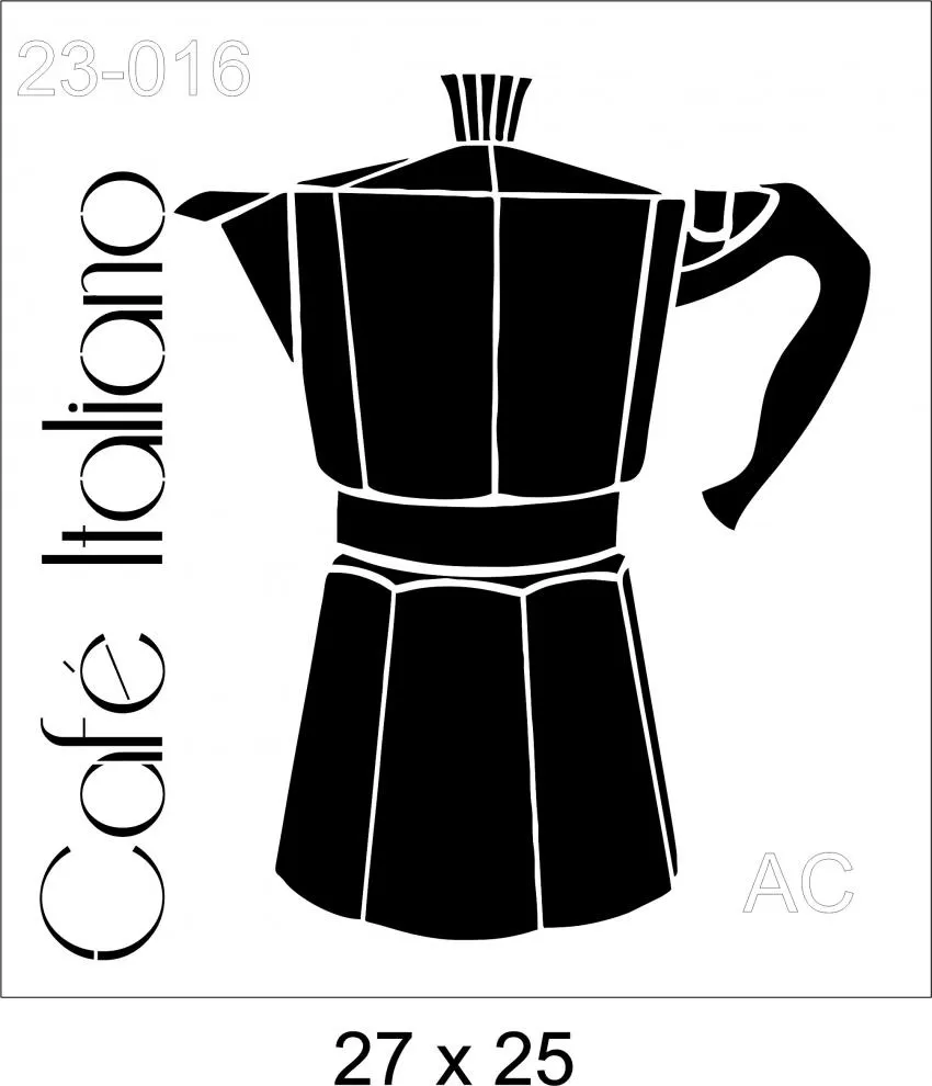 Stencil Cafeteira Italiana Ref: 23-016