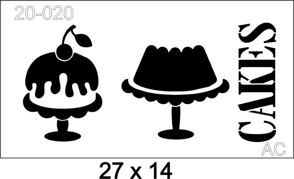 Stencil  Cakes 20-020