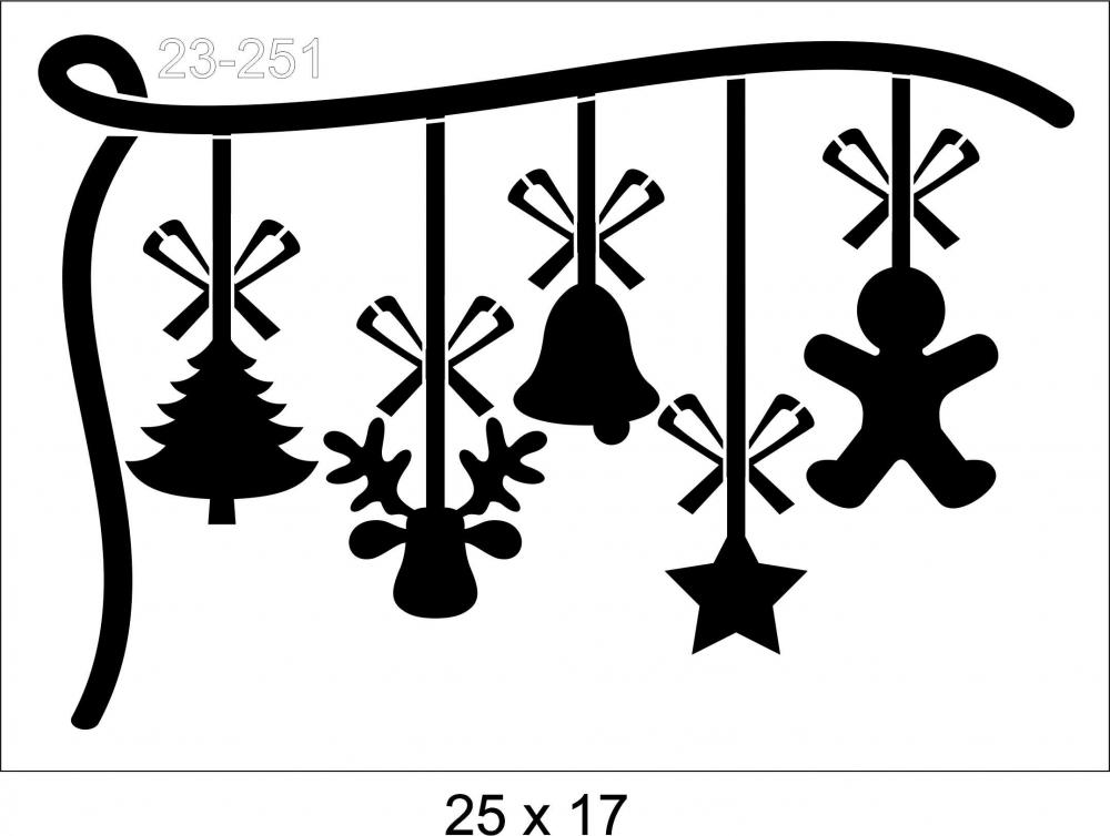 Stencil Enfeites de Natal  23-251