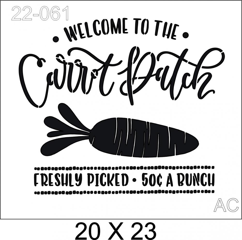 Stencil Welcome... ( BEM VINDO AS CENOURAS...) 22-061