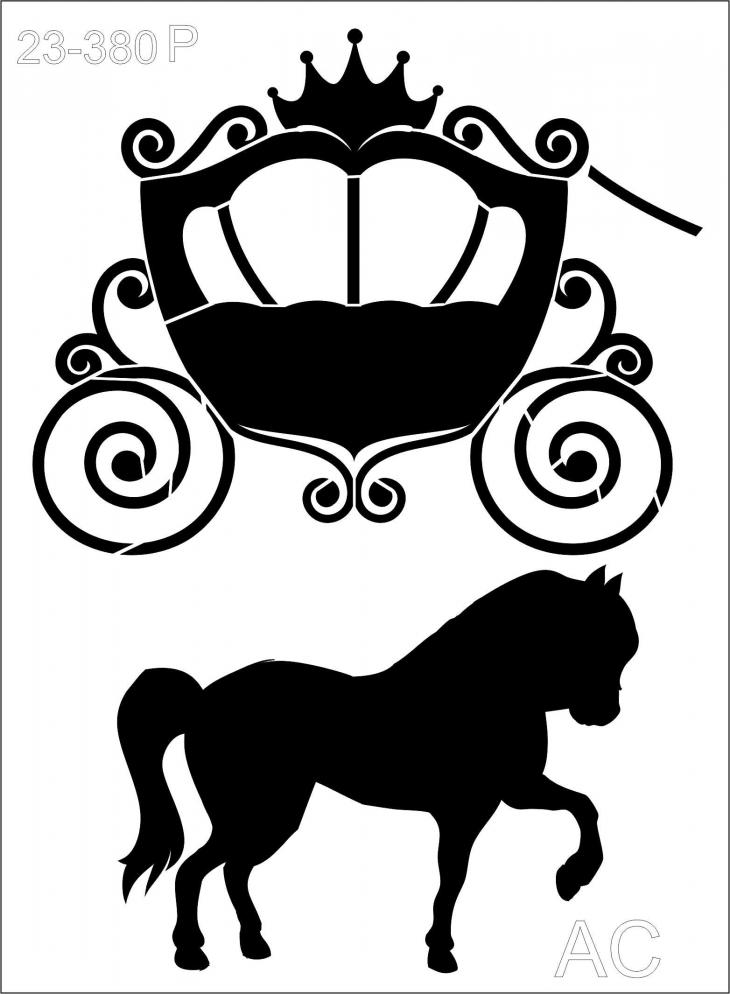 Stencil Carruagem de   Ref: 23-380
