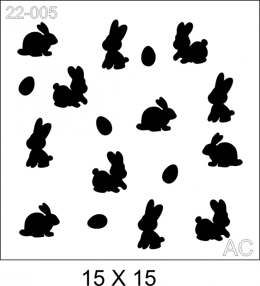 Stencil Coelhinhos 22-005