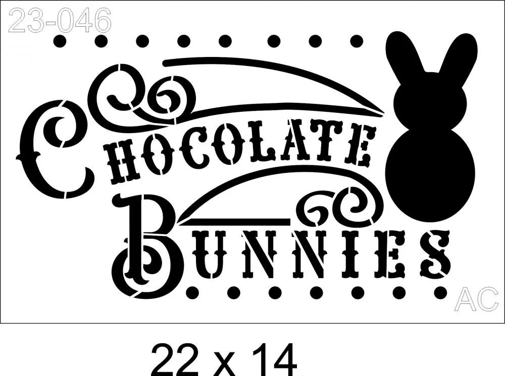 Stencil  Chocolate Bunnies Ref: 23-046