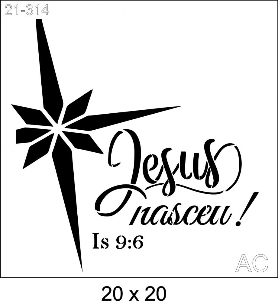 Stencil Jesus Nasceu ! 21-314