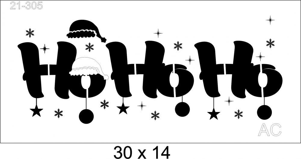 Stencil   HO HO HO -21-305