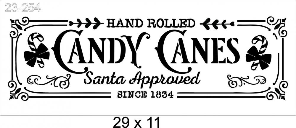 Stencil Candy Canes 23-254