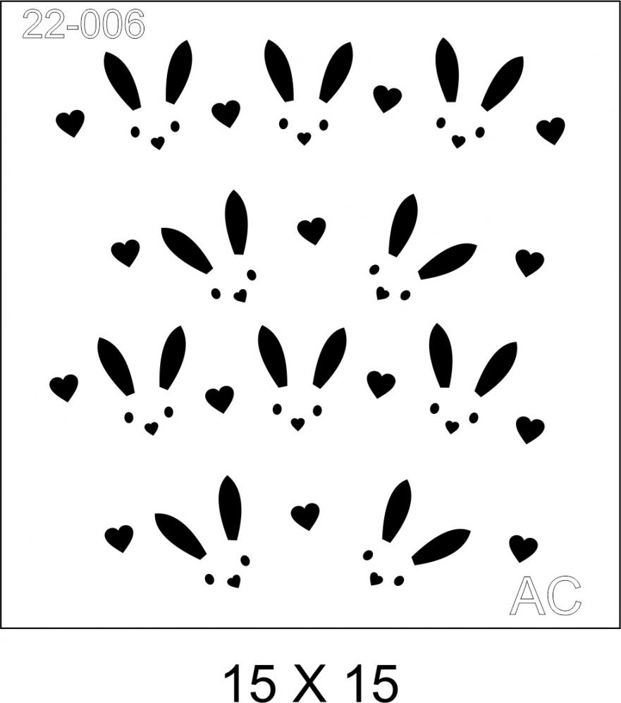 Stencil Coelhinhos 22-006