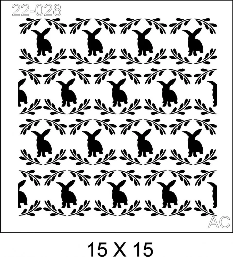 Stencil Coelhinhos 22-028