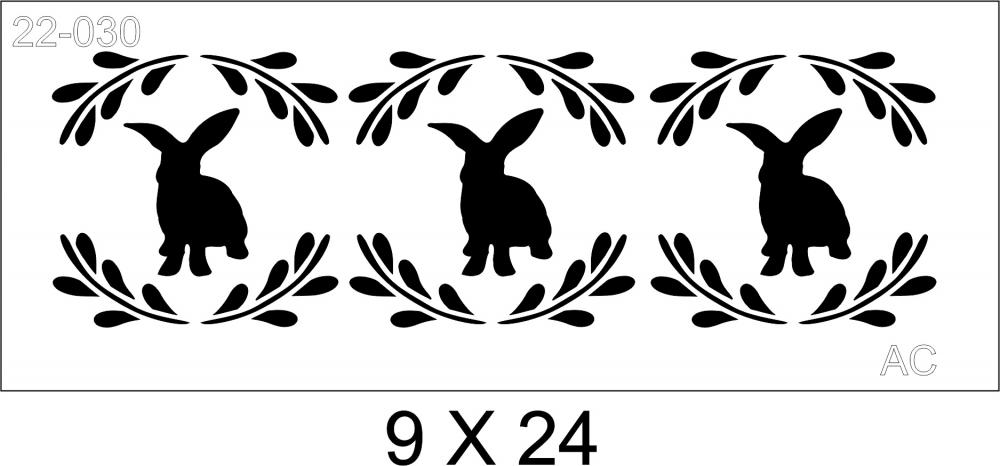Stencil Barrinha coelhos 22-030