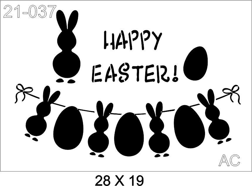 Stencil   coelhinhos 21-037