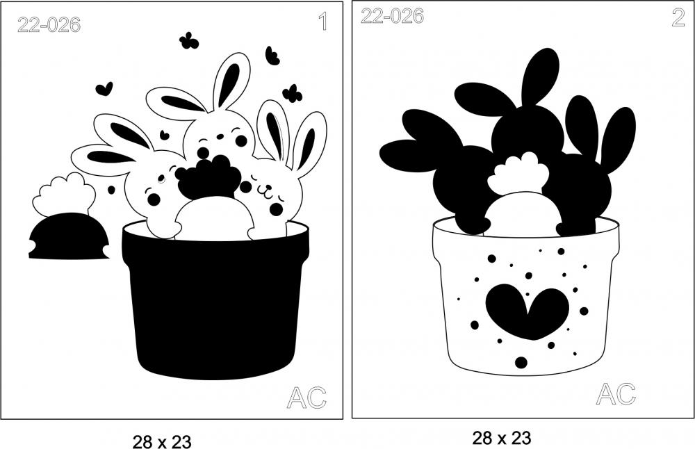 Stencil Plantação de Coelhos 22-026
