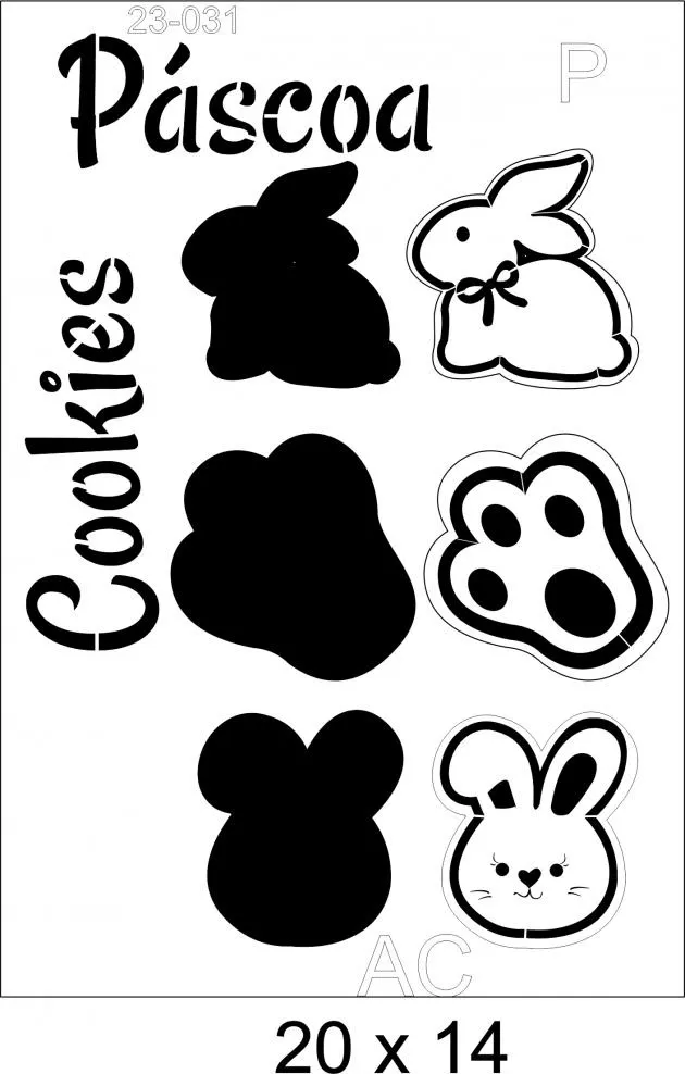 Stencil Cookies Páscoa Ref: 23-031