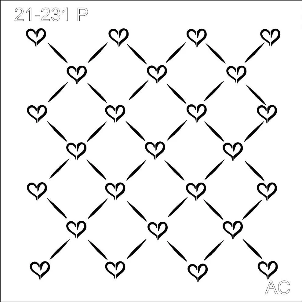 Stencil   corações Cod 21-231