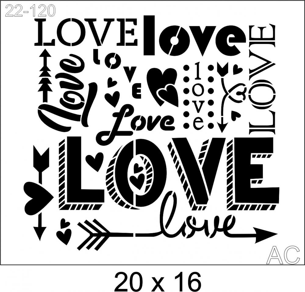 Stencil  Love   22-120