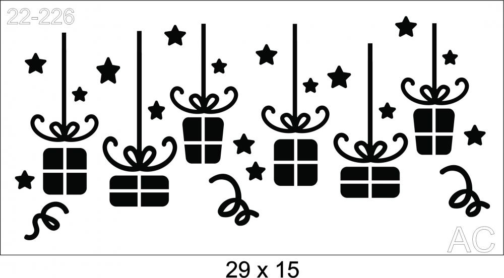 Stencil Cortina Presentes  22-226