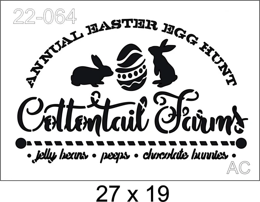 Stencil  Cottontail Farms 22-064