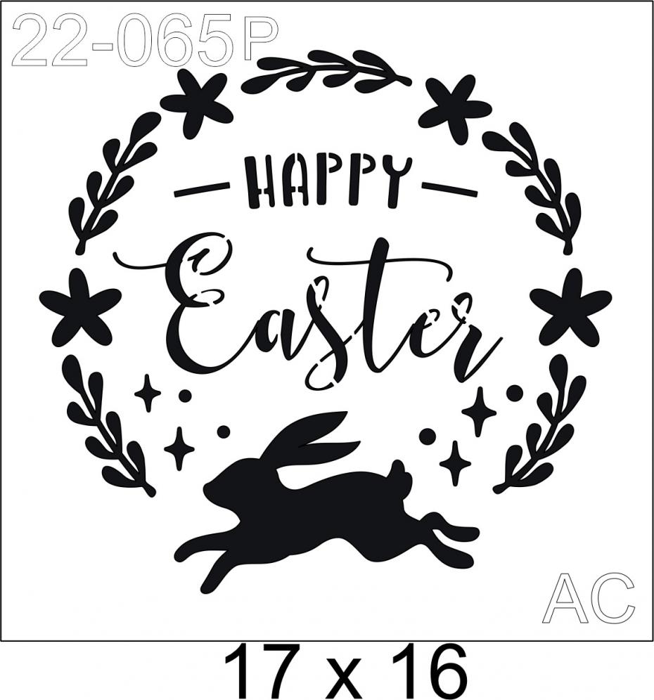 Stencil  Happy Easter 22-065