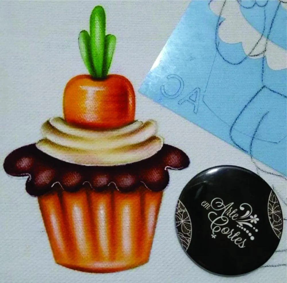Stencil Cup Cake c/ cenoura Ref: 23-023