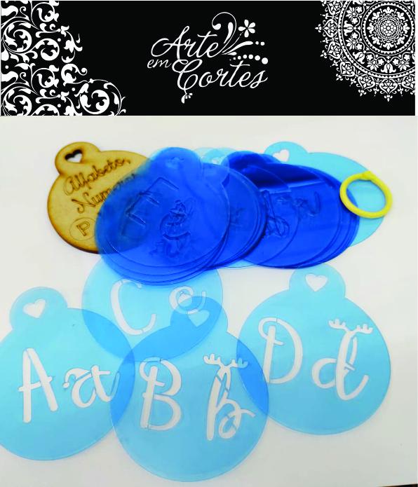 Stencil ALFABETO NATAL de A a Z 21alfa216