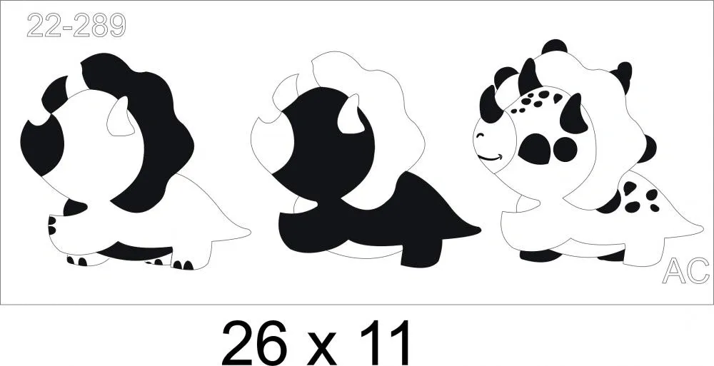 Stencil Dinossauro Baby 22-289