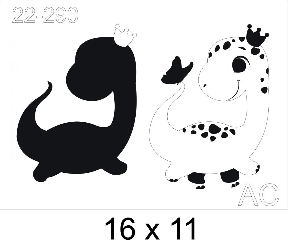 Stencil Dinossauro  Baby 22-290