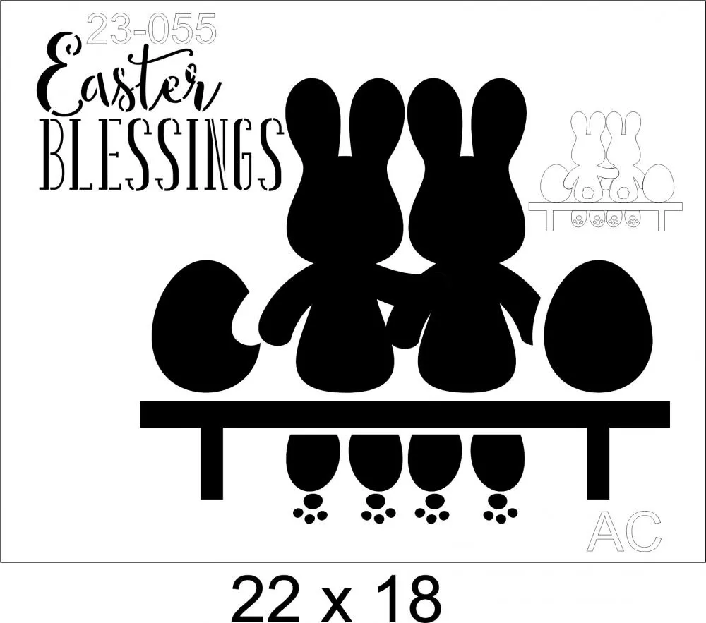 Stencil Easter Blessines Ref: 23-055