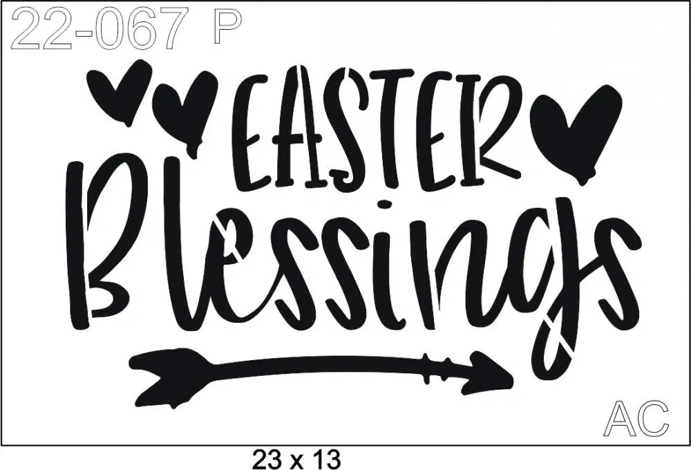 Stencil  Easter Blessings ( BENÇÃO DA PÁSCOA) 22-067