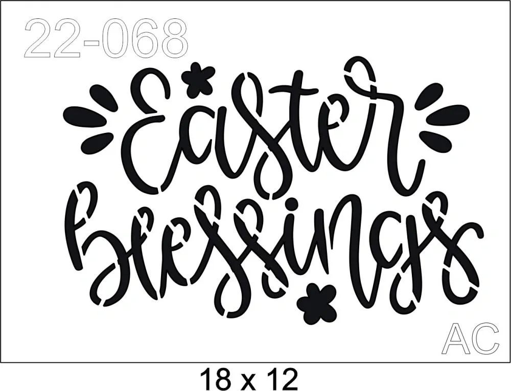 Stencil  Easter Blessings ( BENÇÃO DA PÁSCOA) 22-068