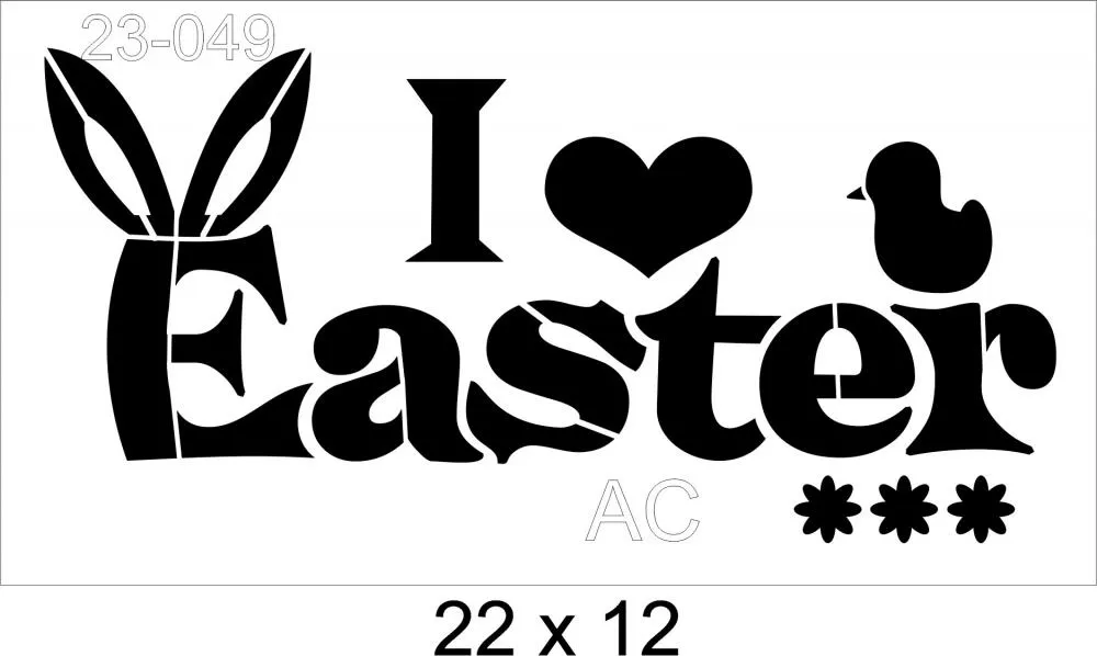 Stencil Easter Ref: 23-049